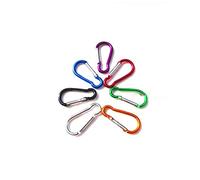 Carabiner Clips, Heavy duty hooks, 5pcs Climbing ButtonD-Ring Clip Camping Hiking Hook Outdoor Sports Multi Colors Aluminium Buckle Keychain