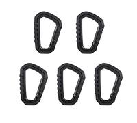 Carabiner Clips, Heavy duty hooks, 5pcsD-Ring Key Chain Clip Hook PlasticHook Outdoor Camping Hiking Buckle Snap Climbing Accessories(5pcs Black)