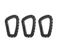 Carabiner Clips, Heavy duty hooks, 6/3pcs Tactical Carabina Karabiner Clip Plastic Cadet Hiking Camping(3pcs Black)