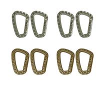 Carabiner Clips, Heavy duty hooks, 8X quickdraw tool Clip Webbing strap Outdoor Backpack Buckle Snap Lock Camp climb Bag Tactical hang hook clasp(Green Tan Each 4pcs)