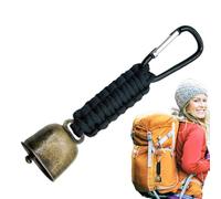 Carabiner Cow Bell - Loud Cattle Warning Bell, Heavy Duty Metal Noise Maker, Clip Design, High Ring | Secure Carabiner Attachment for Hiking Backpack, Camping, Trail, Safety, Wildlife, Ou