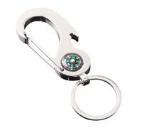 Carabiner design Compass Keychain Compass Carabiner Mini Survival Compass Keyring Colorful Bag Pendant Gift for Summer Outdoor Camping Accessory (Carabiner)