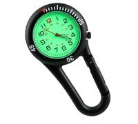 Carabiner Fob Watches Clip on Luminous Face Fob Watch Digital for Nurses Multifunctional Pocket Waterproof Medical Paramedics Accessories Backpack Buckle Belt Gifts for Outdoor Hiking Workers Sport