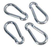 Carabiner Hook Clip Snap Hook Spring Loaded 10mm x 100mm 250kg Capacity 4pc
