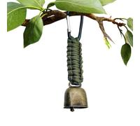 Carabiner Strap Keychain, Rope Keychain with Carabiner, Super Loud Bears Warning Bells, Mountaineering Keychain with Braided Strap, Retro Ornament for Outdoor Body Safety