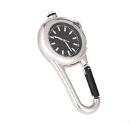 Carabiner Watch Multifunctional Luminous Clip On Fob Watch, LED Flashlight Metal Casing for Hiking Camping Outdoor Activities