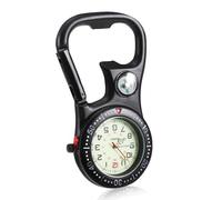 Carabiner Watch Multifunctional Luminous Clip On Fob Watch Mini Quartz Watch Compass,Clip On Luminous Multifunctional Carabiner Watch For Outdoor Climbing Activities