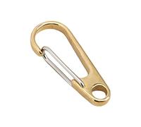 Carabiners D Shape Clips Spring Snap Hook Multifunctional Outdoor Tools For Family Carabiner Clips Curtain Clasp Pure Brass Chain Wallet Bag For Fishing Hiking