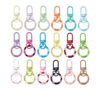 Carabiners Keyring - Spring Rings - Coloured Spring Keychains 18 Pieces for Bag Bracelet Crafts