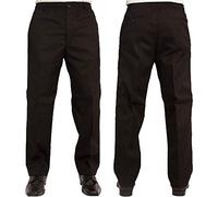 Carabou Mens Elasticated Waist Smart Casual Rugby Trousers (38/27, Black)