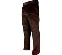 Carabou Mens Expandable Waist New Thick Jumbo Corduroy Trousers Dark Brown W40- L27
