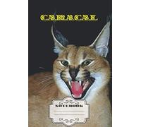 CARACAL Notebook Beautiful animal: Notes Black Amazing Lined Ruled Journal, gift For Crafts Drawing Painting Sketching, great Workbook for Student ... Diary Travel Adult, Creative Planner Teacher