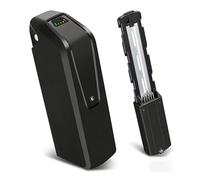 « Caractéristiques techniques de la batterie : Dimensions : 367 × 95 × 138 mm Chargeur : 42,6 V, 2 A/54,6 V 5 A Tension : 48 V / 52 V Capacité : 20 Ah/24,5 Ah/25 Ah » (48V 20Ah)