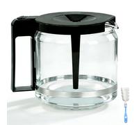 Carafe Compatible With moccamaster KBG Brewers (89830), Compatible With moccamaster Carafe Replacement, 10-Cup/1.25L/40oz, Coffee Pot With Metal Ring, Includes Random Cleaning Brush.