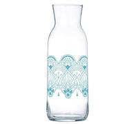 Typhoon World Foods Carafe | Durable Quality Glass with Mandala Decoration | Decanter For Wine, Water and Cocktails | 1.2 Litre