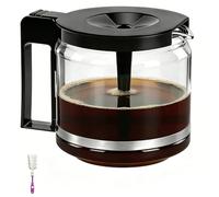 Carafe Replacement for Technivorm 89830 1.25L Glass Carafe, 10Cup/40oz Coffee Pot Compatible with Moccamaster KBG/KBGV/CDG Model Brewer, External Metal Ring Reinforcement.