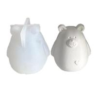 caralei Silicone Bear Crystal Mold Realistic Bear Figurines Crafting Mould Animal Theme Epoxy Resin Molds for Handmade Crafts Silicone