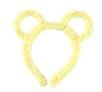 caralin Women Winter Thick Plush Headband Round Bear Ears Makeup Hair Hoop Bandana LY, approx. 16x18cm(6.30x7.09in)