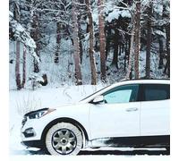 Carall 2 Pieces Car Snow Socks, EN 16662-1 Approved , Textile Snow Chains (L)