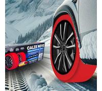 CARALL Car Snow Socks, EN 16662-1 2020 Approved, Easy Fitting in 2 Minutes, 6 (M - Medium)