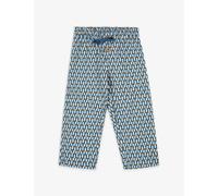 Caramel Blue Geo Print Kids Ficus Geometric-print Cotton Trousers 3-12 Years 4