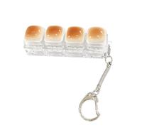 Caramel Bread Keycap Stress Toy Quiet Anxiety Reducer Keychain For Focus Enhancement Desk Decor Travel Accessory For Adults Games 3 Months Newborn (B-a, B)