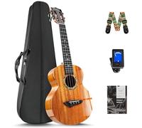 Caramel CAG47 African Mahogany Glossy Red 23" Concert Ukulele for Beginners Handmade Ukulele Starter Kit