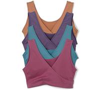 Caramel Cantina 4 Pack Nursing Maternity Sleep Bra, Festival, S