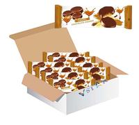 Caramel Chocolate Rounds & Choco Cream Swirls - Assorted Rich Choco Treats with Smooth, Creamy Centres - Perfect for Gifting or Sharing - MVit (15 x Pack, Caramel Chocolate)