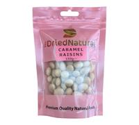 Caramel Coated Raisins -Caramel Chocolate Covered Raisins Snack | The Dried Natural (180 g, Raisin)