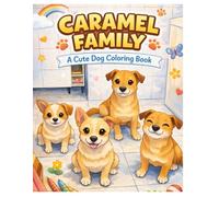 Caramel Family: Cute dog coloring book