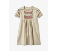 Caramel Girls Beige Kids Moringa Embroidered Linen-blend Dress 3-12 Years 3