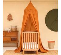 Caramel Kids Bed Canopy for Nursery Room | Baby Crib Hanging Curtain | Child Bedroom Mosquito Net | Reading Nook & Toddler Dome Tent Canopies