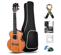 Caramel MC43 Concert - 23" Solid Mahogany Soundboard, Classic Style Ukulele Bundle Gigbag, Strings, Tuner Beginner Kit