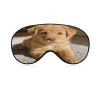 Caramel Mini Pudding Sleep Mask Block Light Eye Sleep Shade Cover Comfortable Lightweight Sleeping Blindfold Soft Breathable Night Eye Cover Adjustable Band Eye Mask for Men Women
