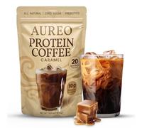 Caramel Protein Iced Coffee 400g - Premium Whey Protein Powder & Instant Coffee - 100% Natural with No Artificial Flavours and Sweeteners - 105mg Caffeine, Acacia Fibre, Lion's Mane, Organic Baobab