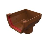 Caramel Square Gutter Stop End Outlet, Freeflow 114mm Rain Water Systems