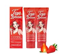 Caramel Tanning Cream, Gentle Tan Body Care, Does Not Grease, Caramel Aroma, Bronze Complexion, Light Texture for a Smooth Soft Tanning Effect, 100 ml (Watermelon) (Strawberry)