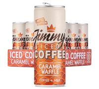 Caramel Waffle Iced Coffee by Jimmy's | Limited Edition | Gooey Caramel & Biscuity Flavour | Case of 12 x 250ml SlimCans | Refreshing Ready to Drink Iced Coffee with Single Origin Arabica Beans