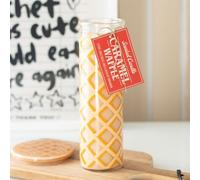 Caramel Waffle Scented Tube Candle - Sweet Breakfast Aroma, 55H Burn