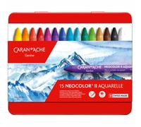 Caran d'Ache Neocolor II Water-Soluble Wax Pastels Assortment of 15 Colours