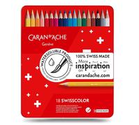 Caran D'ache Swisscolor color Pencils in Metal Box (Pack of 18)