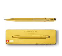 Caran d'Ache 849 Ballpoint Ball Pen Goldbar / Gold - Gift box - Uk Seller