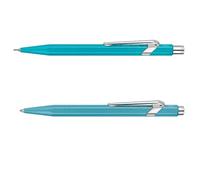 Caran d'Ache 849 Colormat-x Set: Ballpoint Pen & Mechanical Pencil, Turquoise