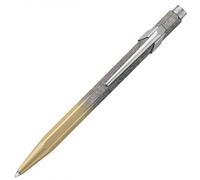 Caran d'Ache 849 Cosmic Blue 'Gilded' Ballpoint Pen Aluminium Barrel Blue Flexible Metal Clip Line Colour: Black M NM0849.224