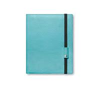 Caran d'Ache A5 Leman Leather Writing Pad - Turquoise