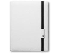 Caran d'Ache A5 Leman Leather Writing Pad - White