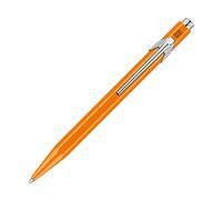 Caran Dache Ballpoint Pen, Fluorescent, orange, with Goliath blue medium cartridge