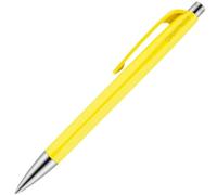 Caran Dache Ballpoint Pen, Lemon Yellow, with SwissRide Blue Medium Cartridge