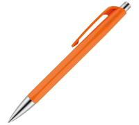 Caran Dache Ballpoint Pen, Orange, with SwissRide Blue Medium Cartridge